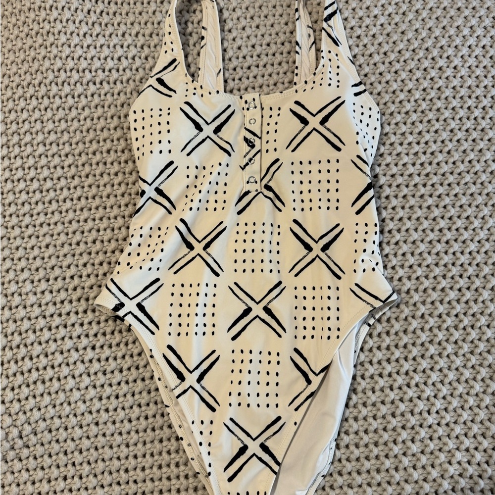 Aerie Cream One-Piece Swimsuit